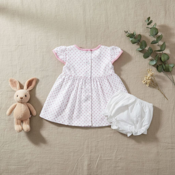 New Baby Girl Dress Set with matching headband underwear size 0 to 3 months - Picture 3 of 3